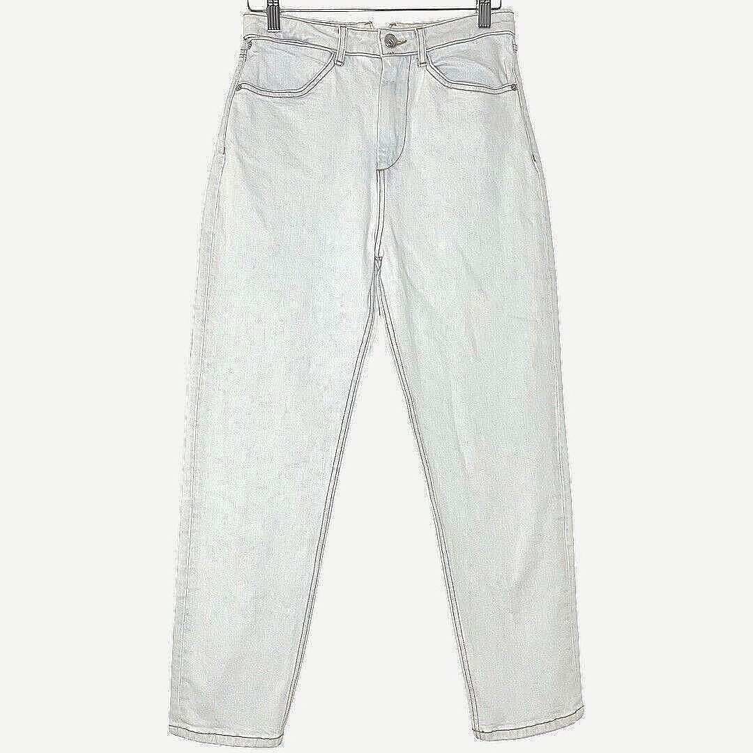 Sprwmn Piaf Crop Straight Leg Jean Women 26 Blue High Rise Japanese Denim Luxury